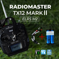 Пульт дистанційного керування Radiomaster TX12 Mark II ELRS M2 FCC+Акумулятор+Ремінець