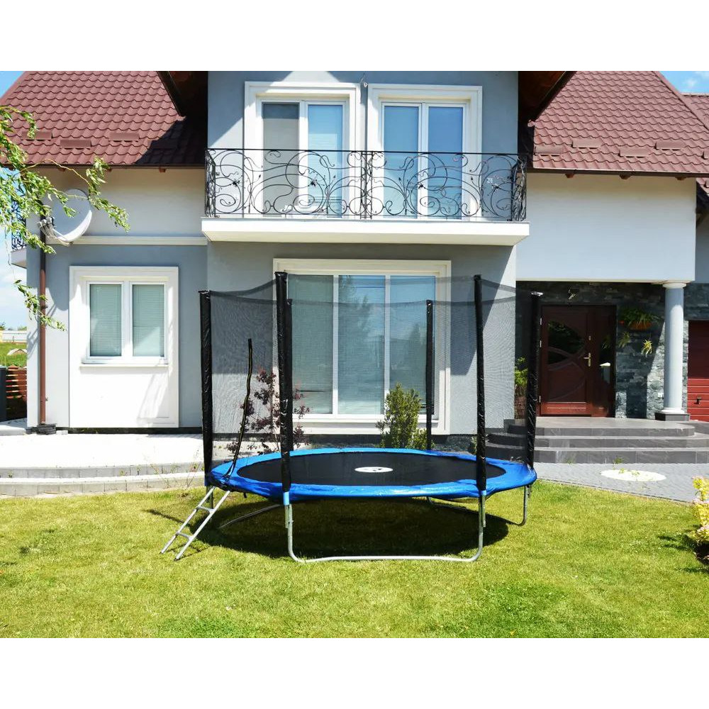 Батут дитячий з сіткою та драбинкою Atleto 312 см 