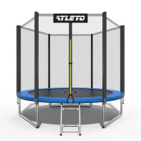Батут дитячий з сіткою та драбинкою Atleto 312 см 