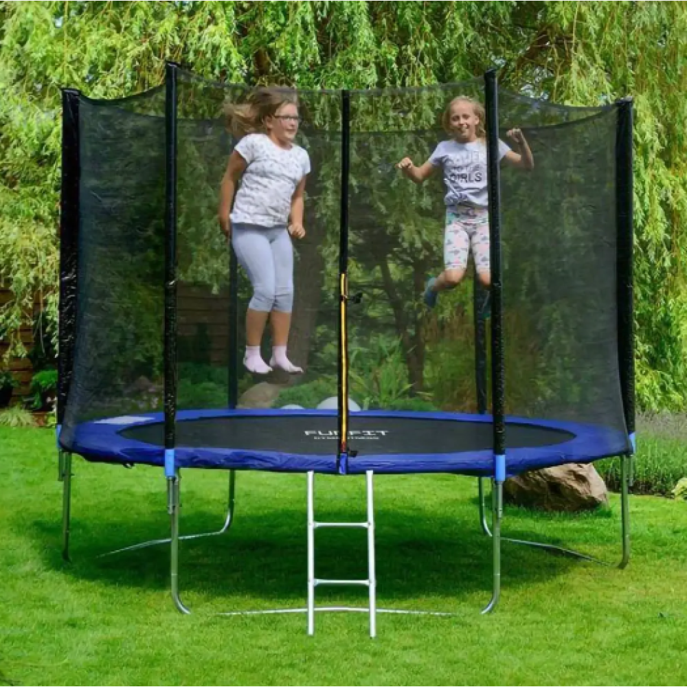 Батут дитячий 312 см Fun Fit із сіткою та сходами