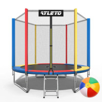 Батут Atleto 312 см multikolor + надувний м'яч