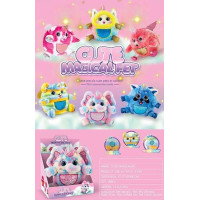 М`яка іграшка 933-56 E (18/2) “Cute Magical Pet”, 6 видів, світло, 3 мелодії, функція запису голосу, двосторонні паєтки, у коробці