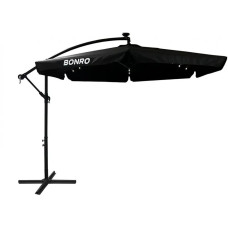 Зонт садовый с подсветкой LED Bonro B-7218LP 3м 6 спиц черный