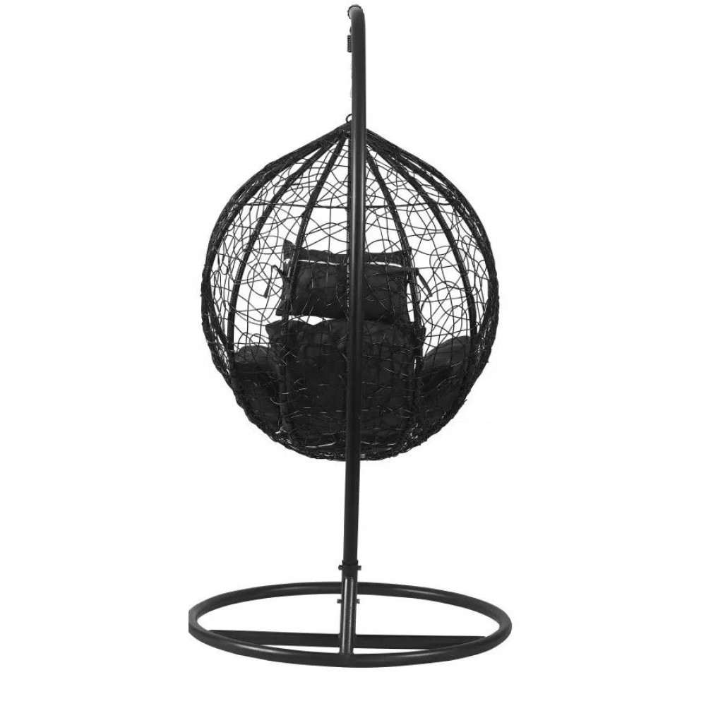 Подвесное кресло-качалка кокон Bonro 329S черно-серое