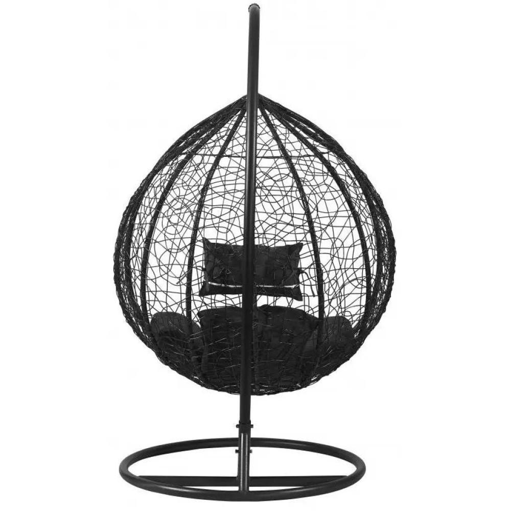 Подвесное кресло-качалка кокон Bonro 329XL черно-серое