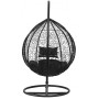 Подвесное кресло-качалка кокон Bonro 329XL черно-серое
