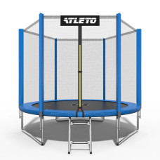 Батут дитячий з сіткою та драбинкою Atleto 252 см Синій