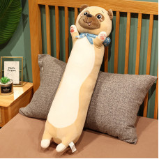Довга подушка обійми Malloory для сну Мопс батон м'яка іграшка собачка антистрес 110 см