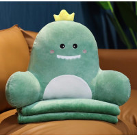 Мягкая Игрушка подушка 3 в 1 Malloory рыжий Котик с пледом под пояницу 55 см (7112)