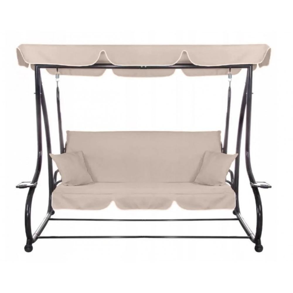 Качеля садова Bonro Garden BW-002 бежева 3 місна