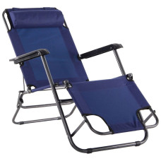 Крісло шезлонг розкладачка Stenson MH-3068 М 153х60х80 см Синій
