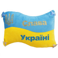 М’яка іграшка «Подушка з принтом № 7 (Слава Україні)» 30 см