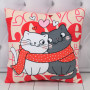 М'яка дитяча подушка 2 Котики, 35 см
