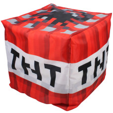 Дитячий м'який пуф Minecraft, "Червоний куб", 44 см