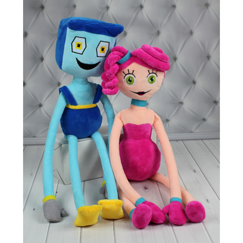 Мяка іграшка «Тато довгі ноги Хагі Вагі (Huggy Wuggy/Poppy Playtime)» 60 см