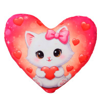 М'яке Сердечко Котик, 35 см